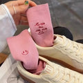 Women's Socks Cotton Cute Kawaii Embroidered Funny Letter Socks for Women Girls Medium Tube Japanese Fashion Net Red Socks New