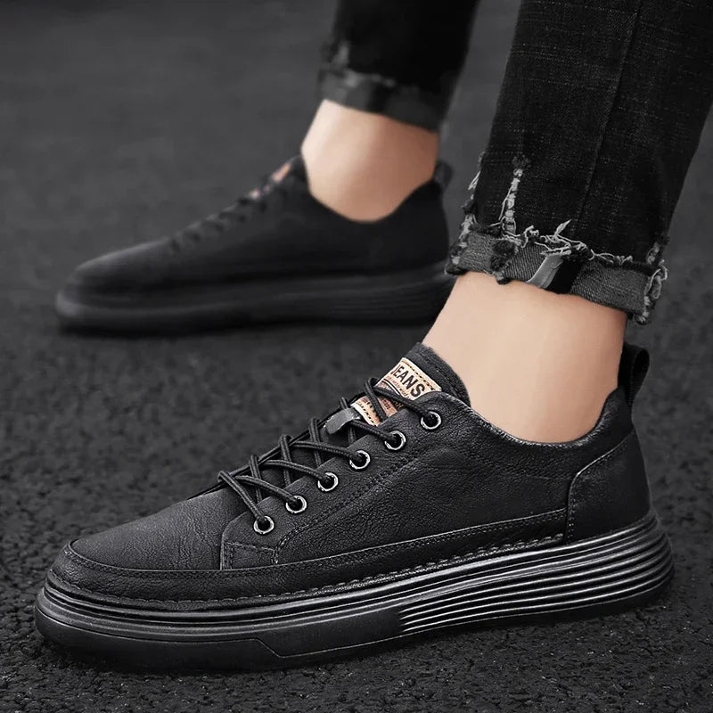 Spring Men's Loafers Shoes Casual Shoes for Men Leather Sneakers Classic Men's Sneakers Platform Slip on New Comfort Flat Shoes