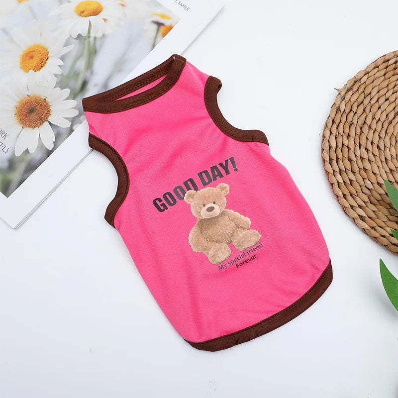 Pet Clothes Summer Breathable Puppy Clothes Cat Clothes Summer Dog Vest Breathable Thin Corgi Clothes Dog Costume