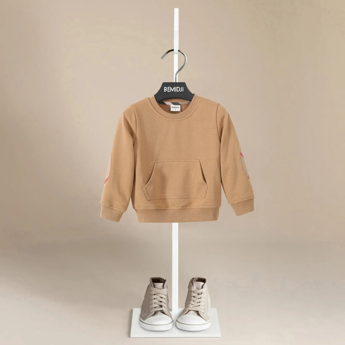 Children's Spring Autumn Sweatshirts Girl Kids Red Tshirt Cotton Pullover Tops for Baby Boys Autumn Solid Color Clothes 2-9Years