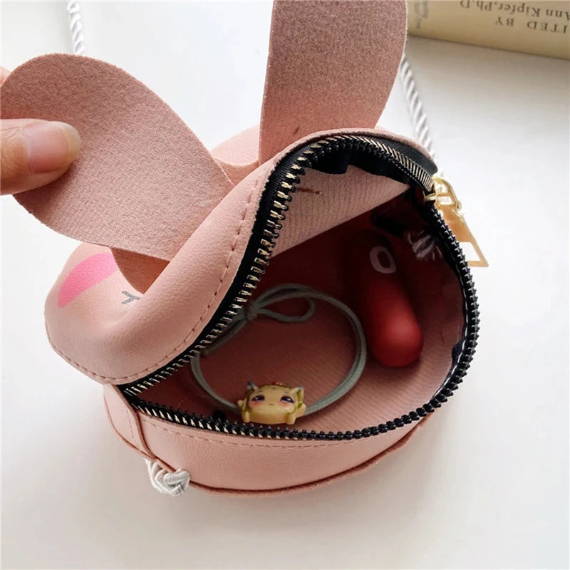 Kids Baby Girls Boys Cartoon Animal Bag Crossbody Design Purse Handbags Bags PU Leather Cute rabbit Snap Shoulder Bag 2024 Gift