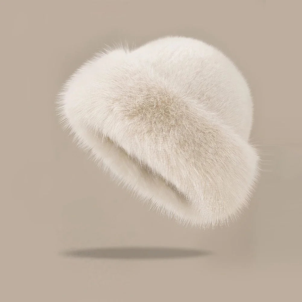 Furry Hats For Women, Autumn/Winter Korean Style Warm Hats, Solid Color Flattering Mongolian Hats Thickened Winter Outfits