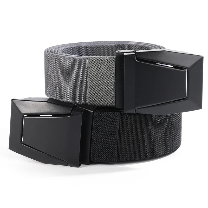 New Alloy buckle Fashion Men Belt  Adjustable Belts For Men Elastic Belts High Quality Wear-resistant Training Belt