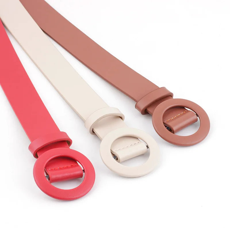 Women's Trousers Belt Fashion PU Leather Black Waistband High Quality Trend Woman Waist Belts Durable Working Belts DT077