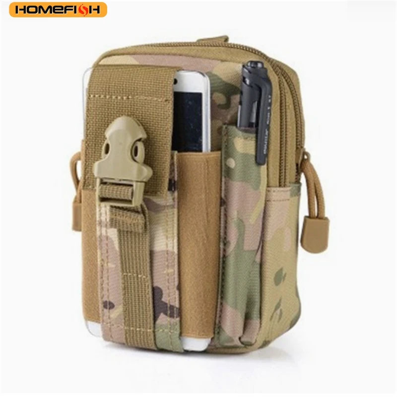 HOMEFISH Men's Waist Bag Jungle Camouflage Hanging Package Men Outdoor Sports Waist Bag Multifunctional Bags For Male