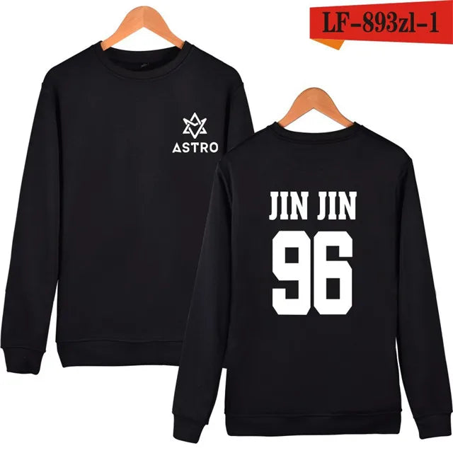 Kpop ASTRO STAR Group Printed Hoodies Moletom Harajuku Sweatshirt Casual Zipper Hoodie Streetwear Jacket Men/Women Clothing