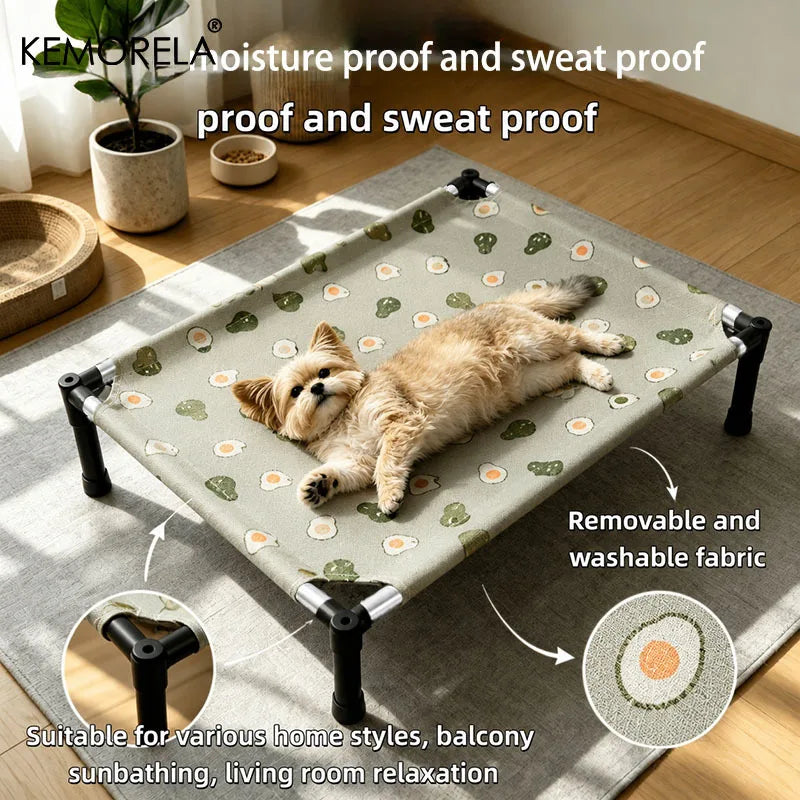 Elevated Pet Bed Breathable Pet Hammock Bed Detachable Washable Raised Cat Cot Moisture Proof Sleeping Bed for Small Dogs Kitten