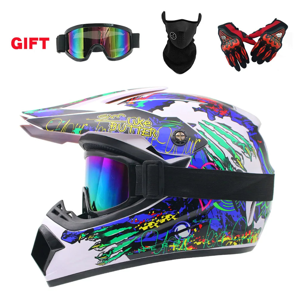 Need Kids Gear? Youth Motorcycle Helmet Off-Road Dirt Bike ATV DH Cross Go-kart Capacete DOT