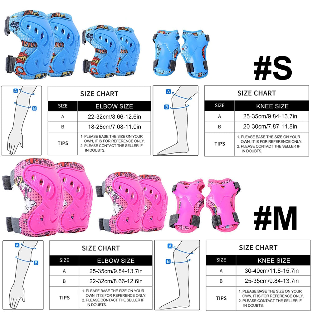 Kids 3-12 Years Knee Pad Elbow Pads Guards Protective Gear Set for Roller Skates Cycling Skateboard Inline Skatings Scooter