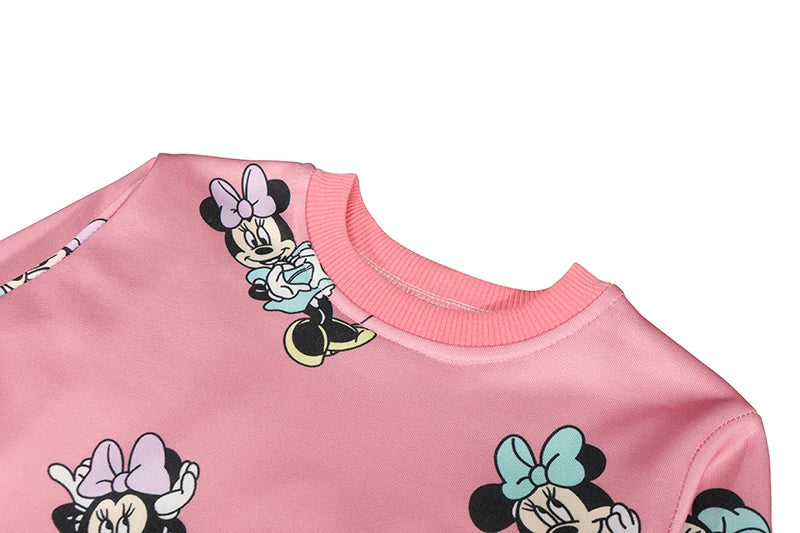 Cute Cartoon Girls Hoodie And Pants Set Autumn Winter Kids Leisure Clothing for 2-6 Years Old Children