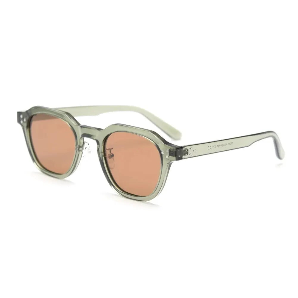 Polarized Sun Glasses for Women Mens TR90 Square Polygon Vintage Sunglasses with Thick Frame Luxury Brand Design Retro Eyewear