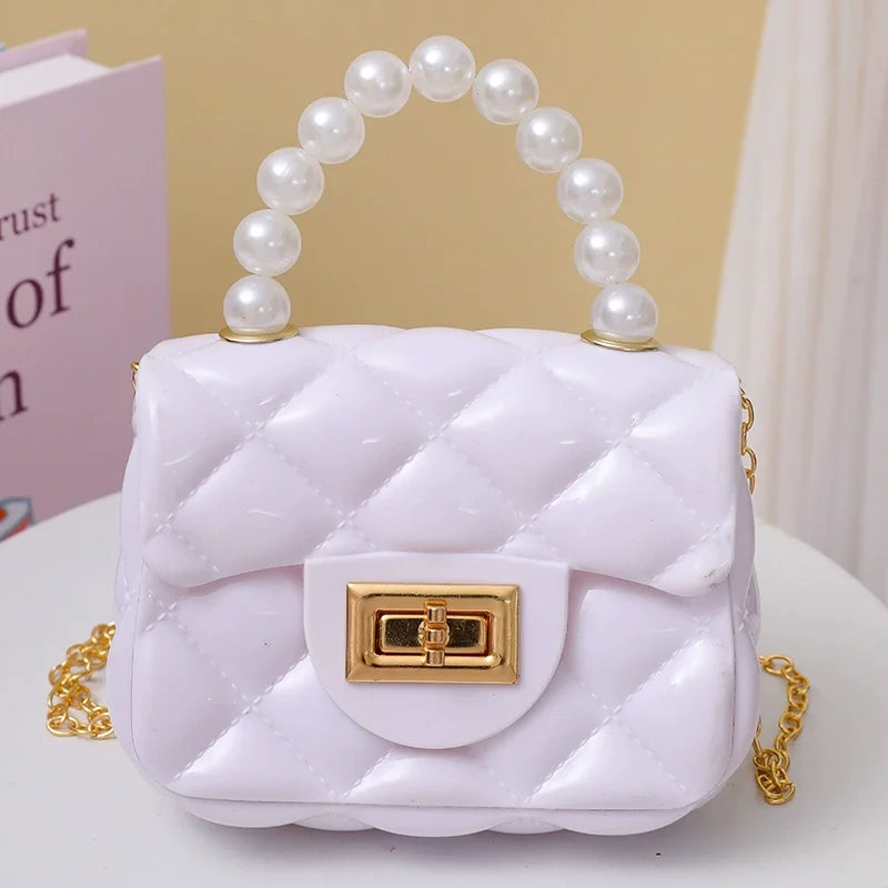 Fashion Kids PVC Leather Crossbody Bags Girls Heart Shoulder Bags Children Mini Coin Purses Jelly Bag Kids Handbag Gifts ﻿