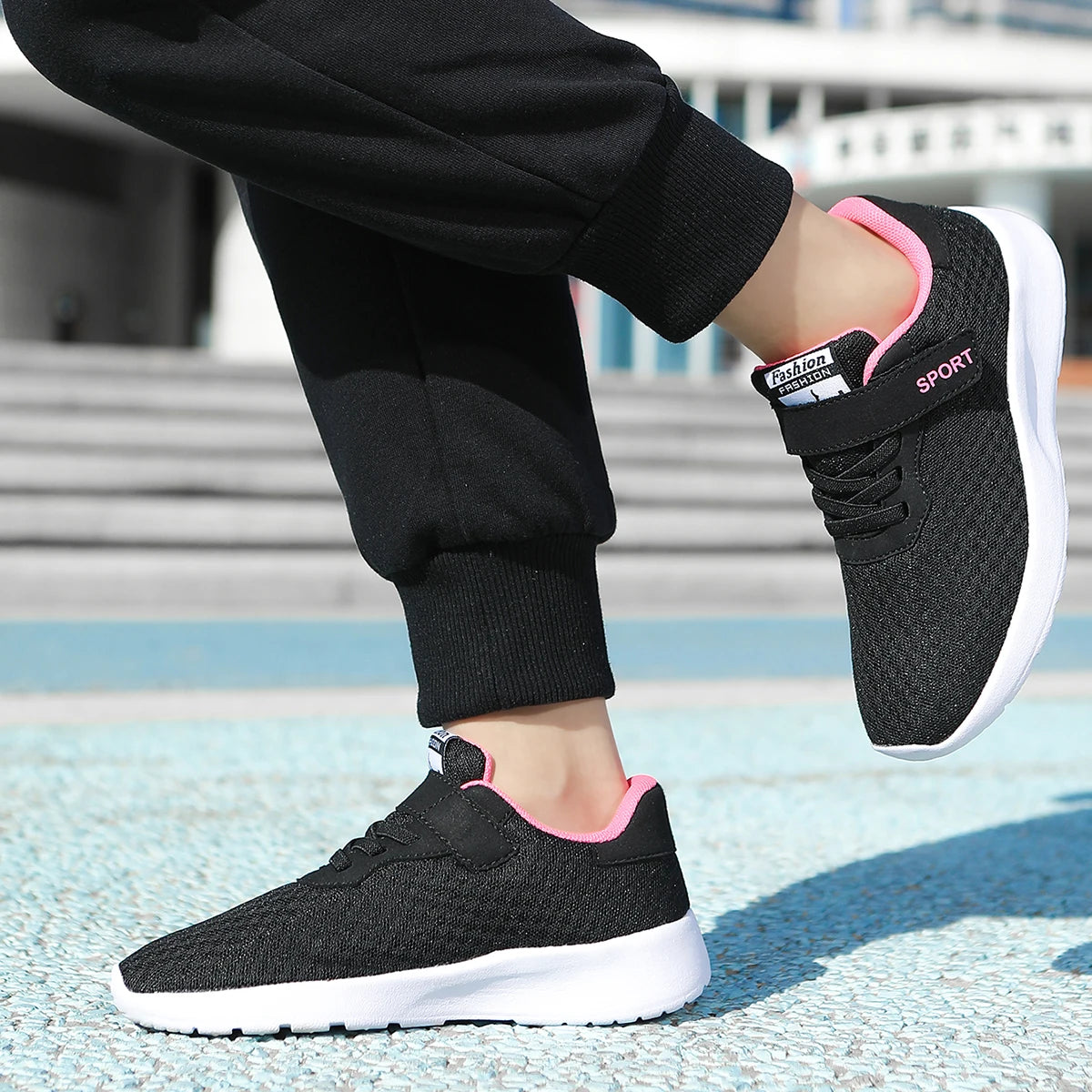 Teenager Children Sport Sneakers Lightweight Comfort Casual Walking Shoes Durable Rubber Sole Daily Wear Big Kid Athletic Shoes