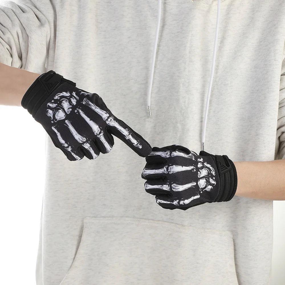 Motorcycle Gloves for Men Women Touchscreen, Lightweight Dirt Bike Glove Non-Slip, Skeleton Motorcycle Riding Glove