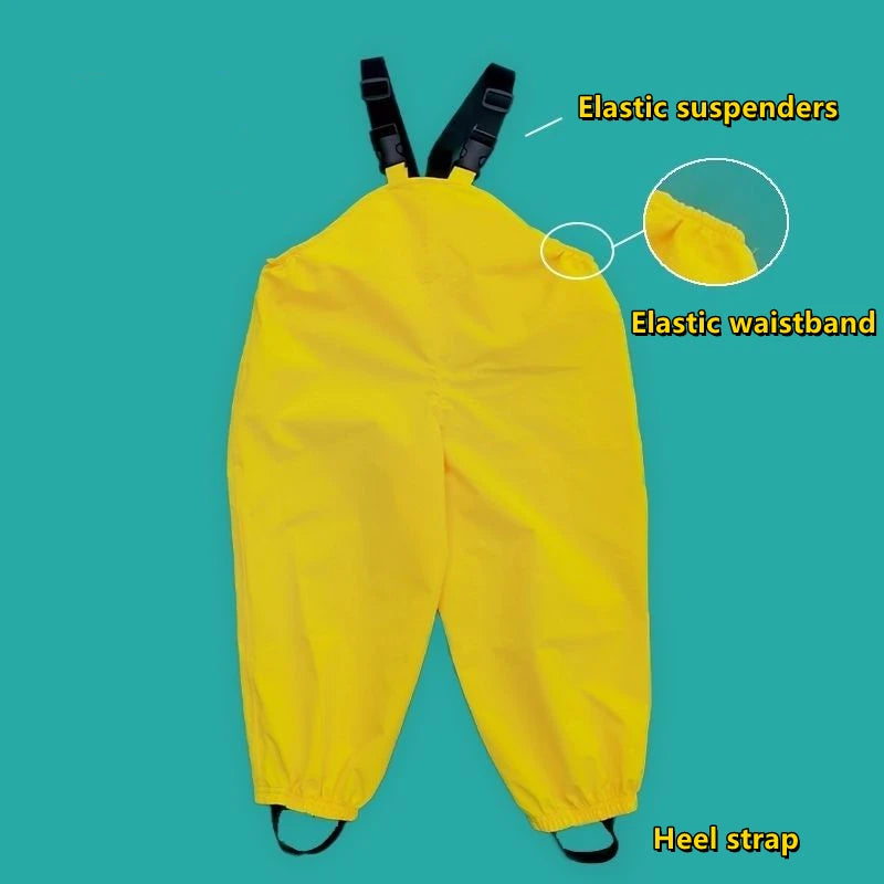 Kids Jumpsuit For Boys Toddler Outdoor Clothes Waterproof Rain Pants Baby Girl Overalls For Children