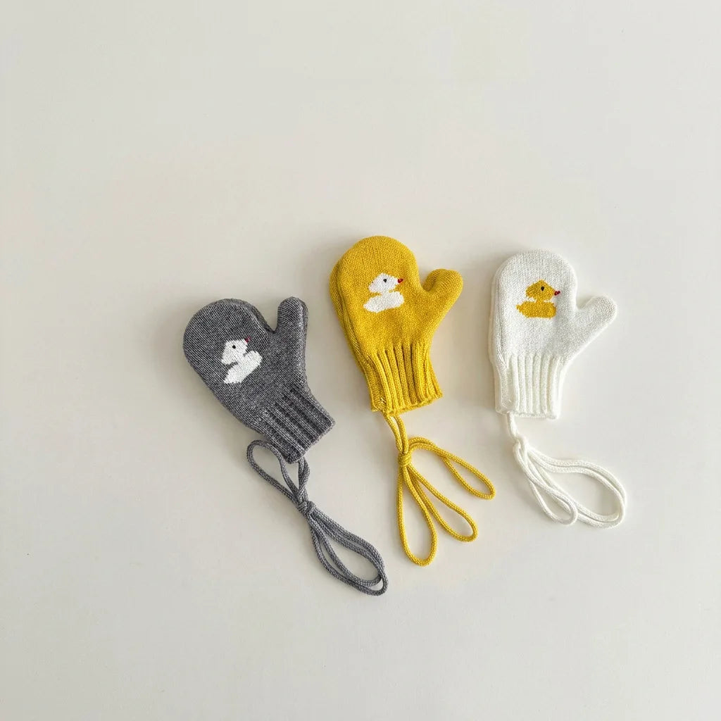 Winter Baby Gloves cartoon Knitted Kids Mittens for Girls Boys Accessories Candy Color Children Gloves Baby Gift