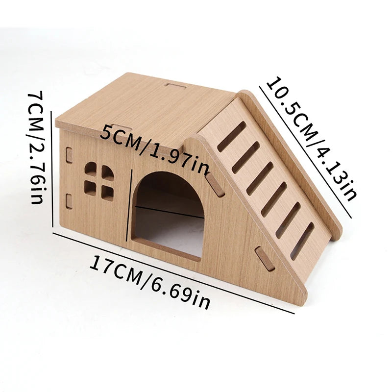 Pet Hamster Toys Wooden Bridge Seesaw Swing Toys Small Animal Activity Climb Toy DIY Hamster Cage Accessorie