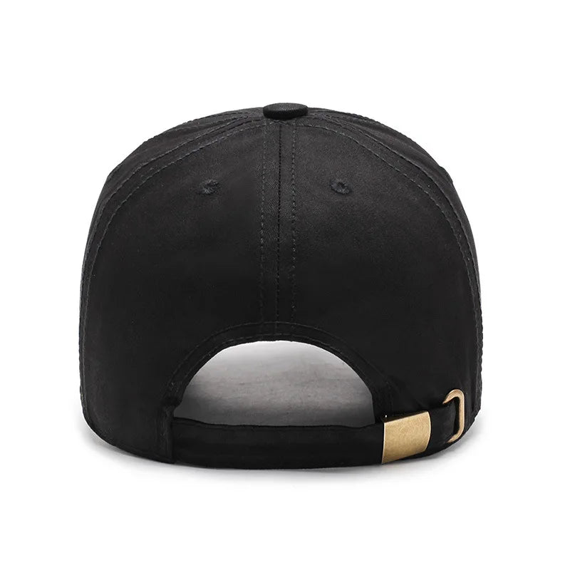 Hat Men's Baseball Cap European and American Fashion Spring and Autumn Sun Hat Simple Black Summer Casual Cap Men's Sports  Hat