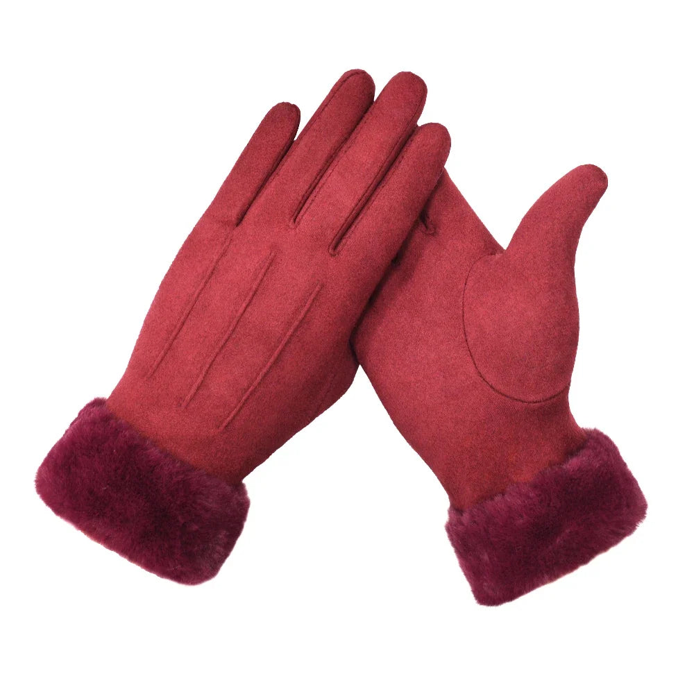 Winterize Thickened Gloves Women Cold Weather Warm Ladies Girls Snow Glove Touch Screen Gloves Running Cycling Driving Gloves