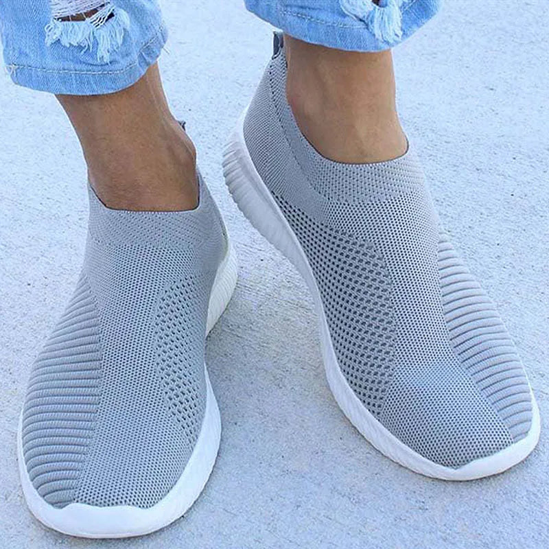 Women's Sports Shoes White Sneaker Shoes For Woman Slip on Breather Sneakers Women Casual Shoes Flats Casual Sneaker Lightweight