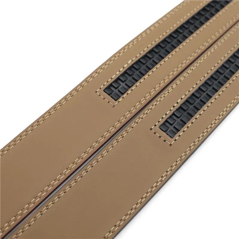 Men's Automatic Buckle Belts No Buckle Belt Brand Belt Men High Quality Male Genuine Strap Jeans Belt 3.5cm Mens Belts Luxury