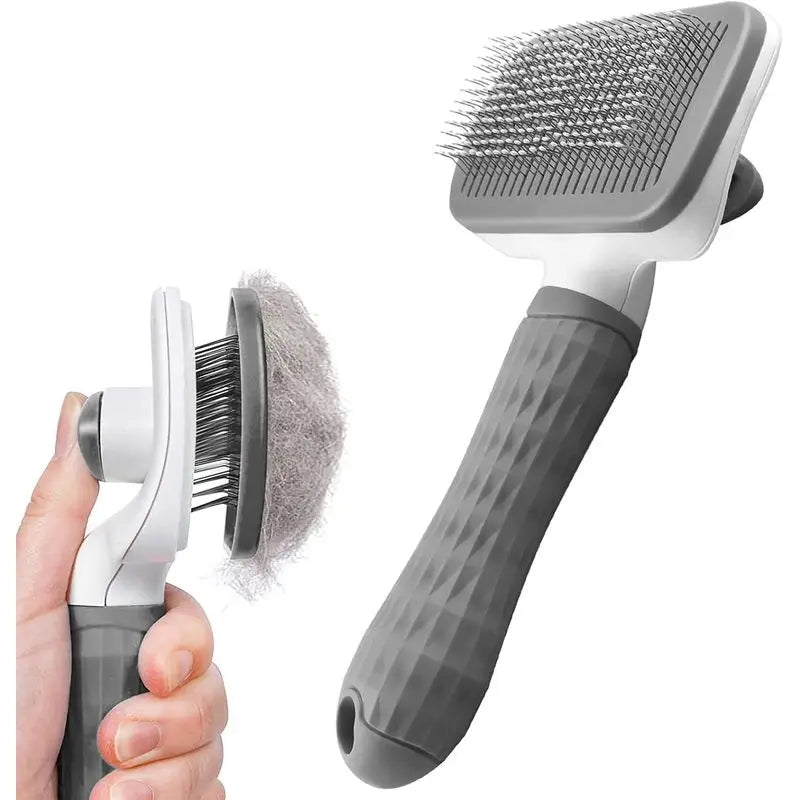 Pet Hair Remover, Dog & Cat Brush, Multi-Surface Cleaning, Easy to Clean, Grey, For Pet Owners HJ