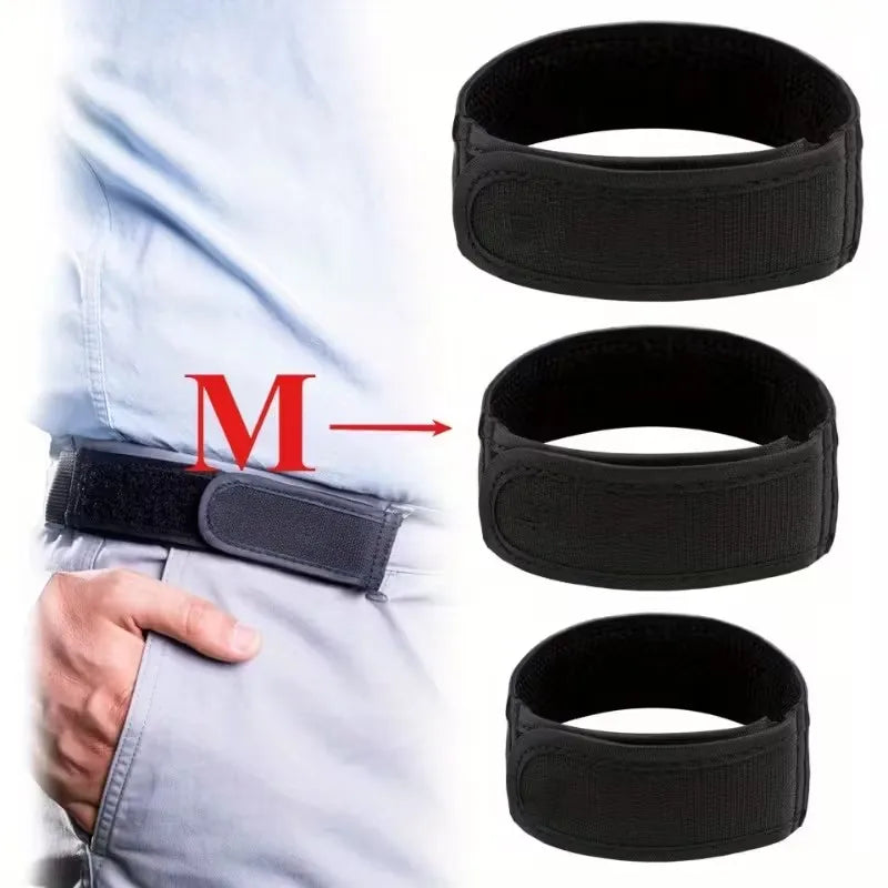 S/M/L Buckle Free Waist Belts Men's Ultra-soft No Buckle Black Elastic Belts Comfortable Belt Loop Buckle-Free Belt Unisex