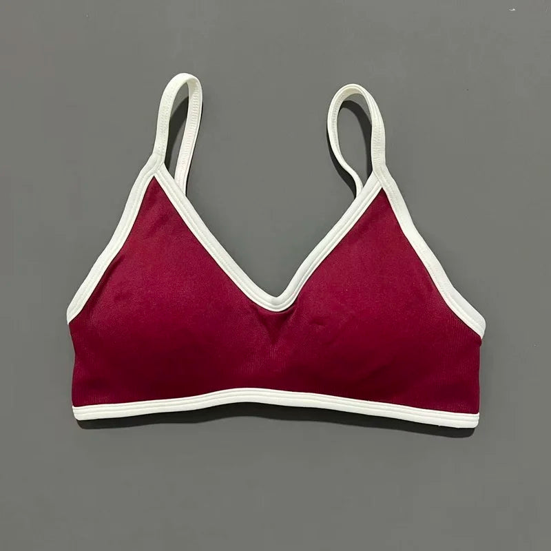 Sports Bra For Women Padded Wireless Yoga Bra Seamless Breathable Shockproof Gym Workout Crop Top Adjustable Straps Bralette