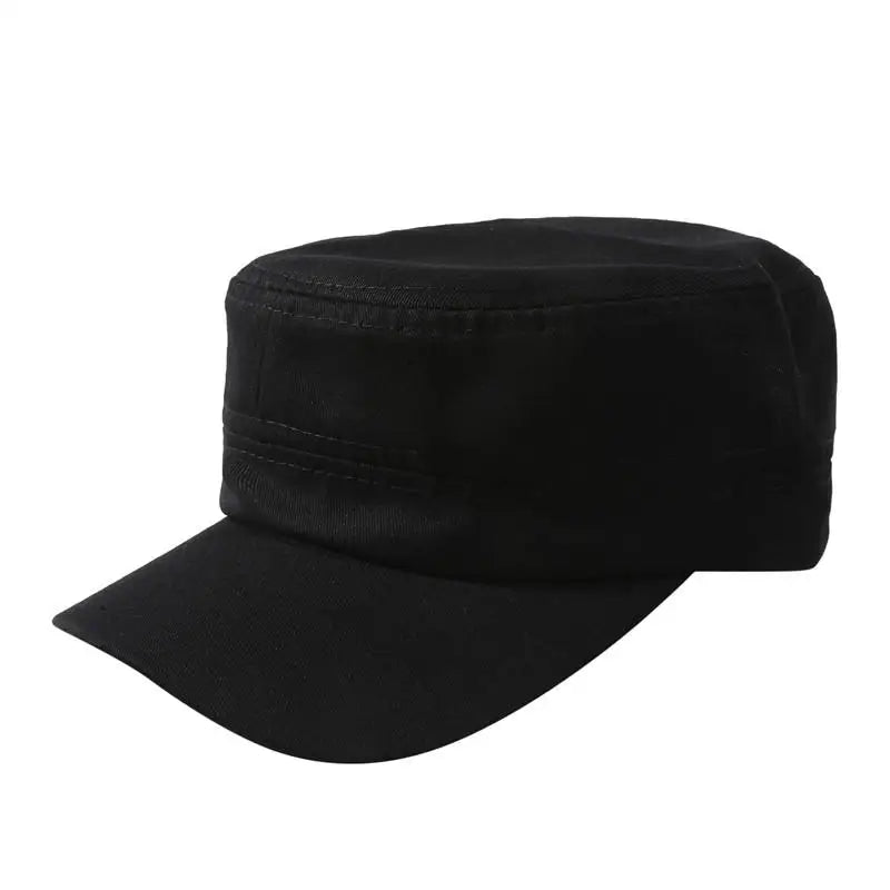 Hat Men's Flat Military Hat Is Simple And Versatile, Middle-Aged Hat Spring And Autumn Duck Tongue Casual Fashion New Style
