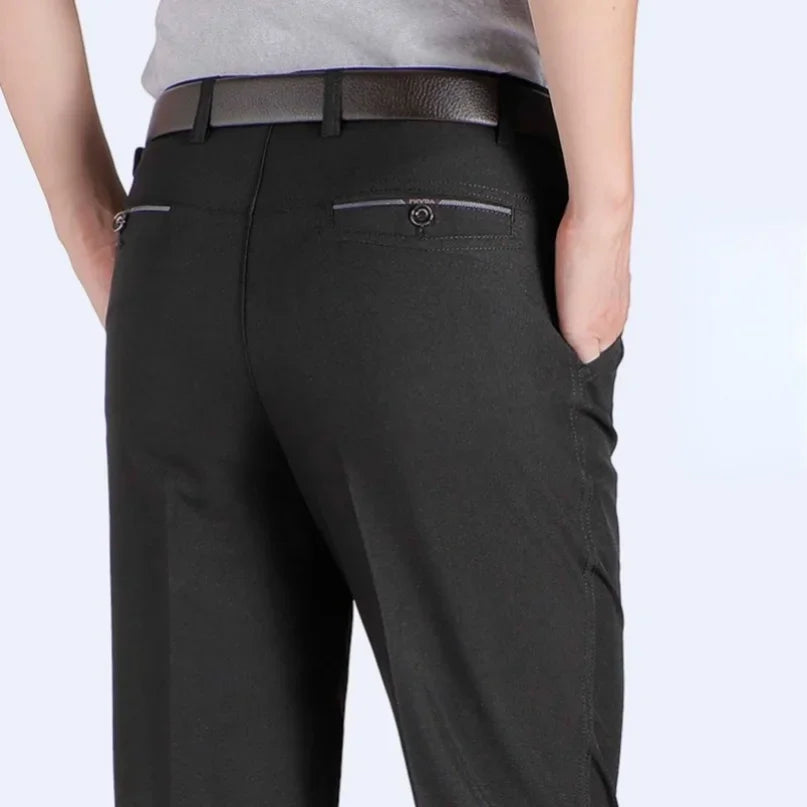 Big Plus Size Formal Pants Men's Summer Thin Autumn Thick Black Blue Grey Stretch Bussiness Loose Suit Office Trousers RIYBEOE