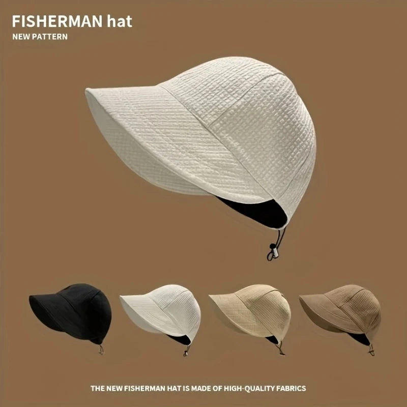 New hat for women spring and autumn sun protection fisherman hat sun hat sun protection duckbill hat adjustable hat
