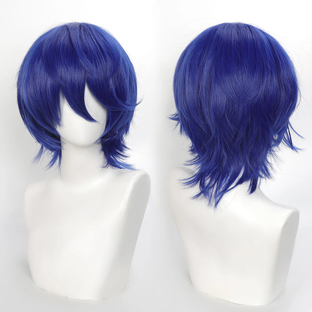 Short Wavy Bob Synthetic Wig with Air Bangs Heat Resistance Shoulder Length Curled 14inch Wigs for Daily Use Cosplay for Women