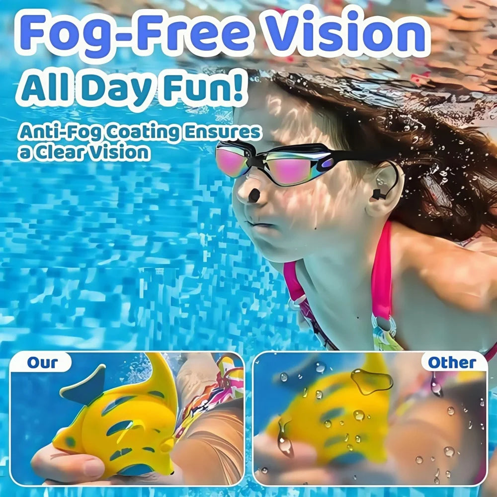 New Kids Swim Goggles For Boys And Girls (2-14 Age) High Quality Silicone Anti UV400 Protection Clear Lens Swimming Set