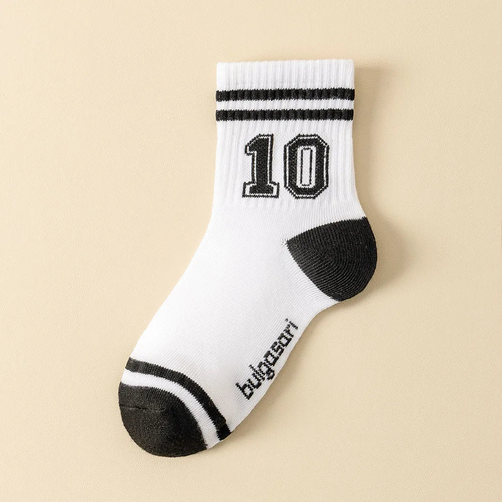 3 Pairs Kids Socks Basketball Football Training Socks Four Seasons School Socks Breathable Soft Sports Socks for Boys and Girls