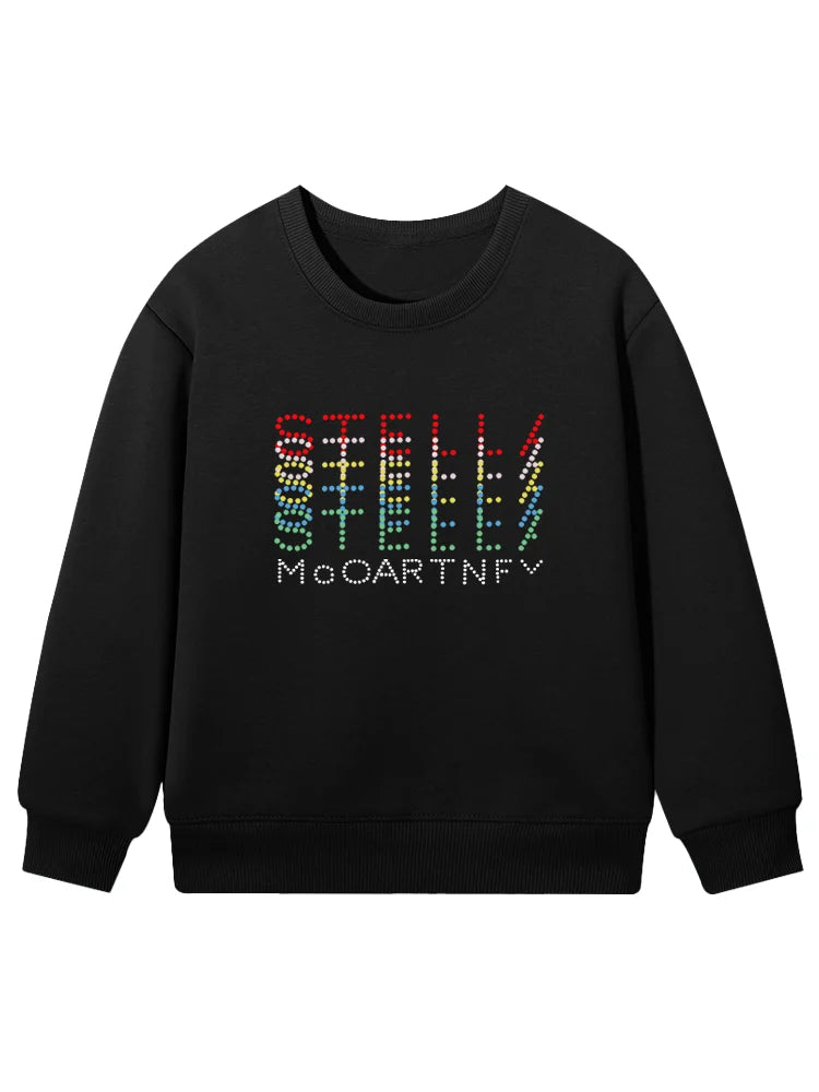 cute Boys sweatshirt Children winter clothing 2026 New cotton fun print long sleeves Kids pullover Cartoon letter Hoodie sweater