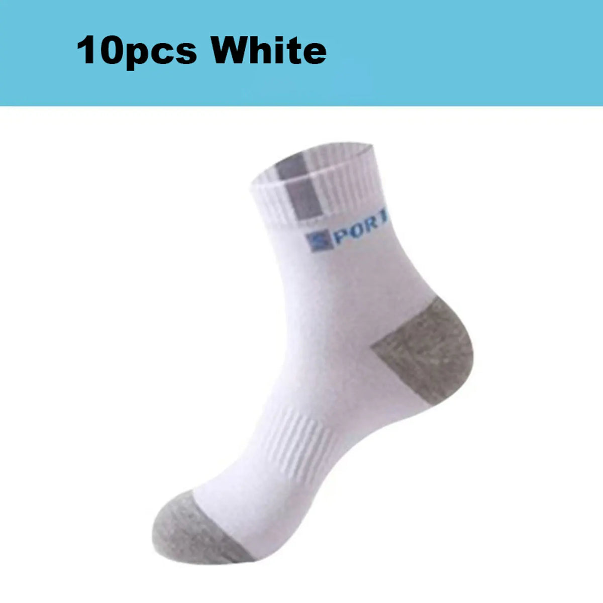 Socks for Men Sport Breathable Soft Letter Fashion Sneakers High Elastic Middle Tube Stocking Towel Sox Summer Running