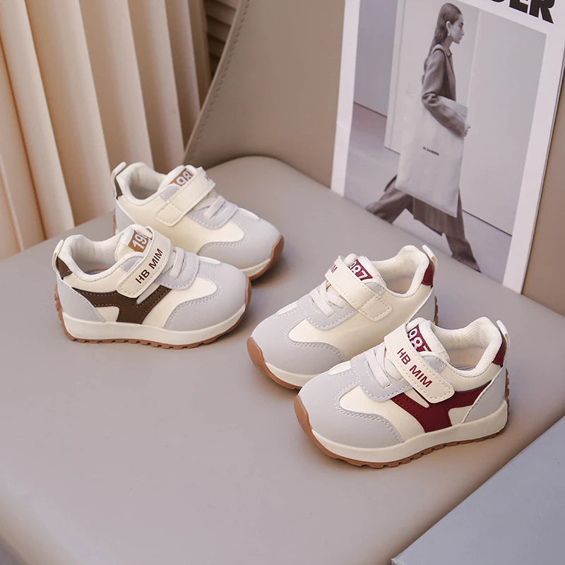 Baby Kids Walking Shoes Soft Sole Non-slip Boys Girls Sports Shoes Breathable 2025 New Fashion Children Sneakers Trendy Flexible