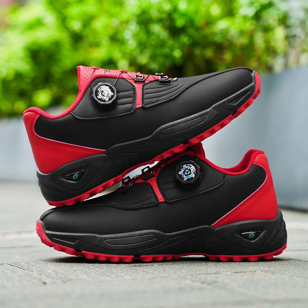 Men's Golf Shoes: High-quality, Non-slip Athletic Shoes with a Rotating Button for Ultimate Comfort!