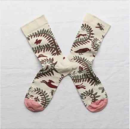 Trendy and Personalized Men Socks Hip Hop Oil Painting Abstract Sock Mouth Letter Embroidery Autumn Mid Tube Socks Women носки