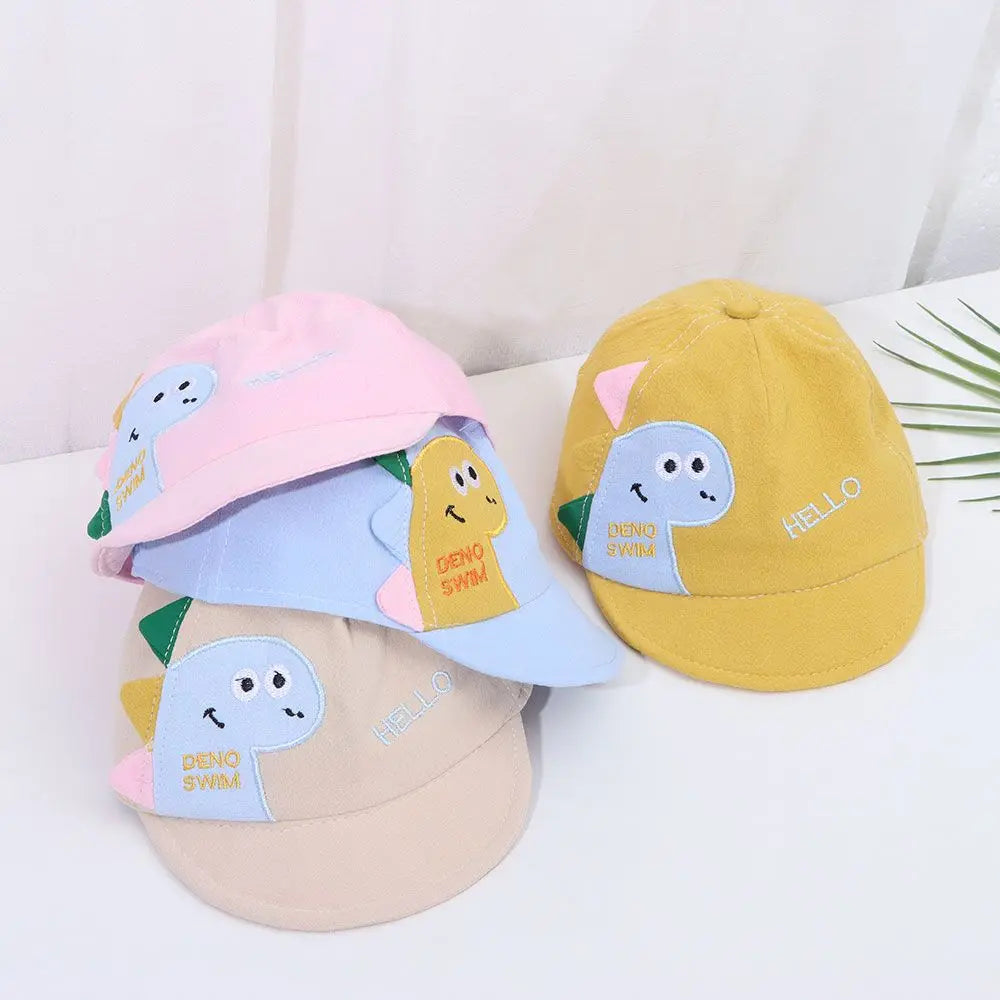 Kids Boys Girls Sun Hat Mesh Cartoon Dinosaur Baby Baseball Cap Outdoor Toddlder Children Adjustable Cap Gift