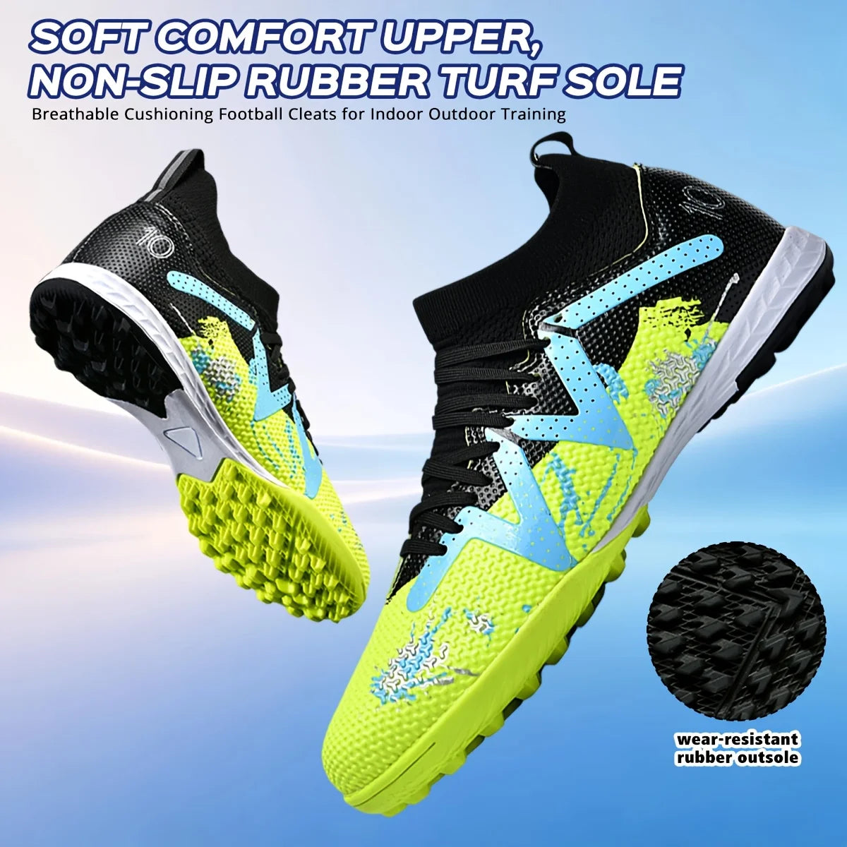 New Men Women Football Shoes Outdoor Competitions Training Soccer Shoes Comfort Breathable Long Nails Anti Slip Sneakers