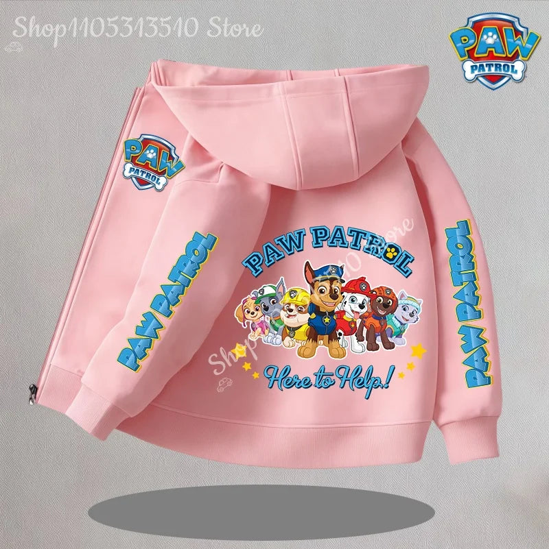 Cartoon Paw Patrol Kids Coats New Children Outerwear Warm Fleece Jacket Boys Girls Jackets for Autumn Spring Children Clothing