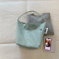 Minimalist Lazy Wind Tote Shoulder Bag Women's Large Capacity Underarm Bag Student Class Bucket Bag Retro Shopping Bags