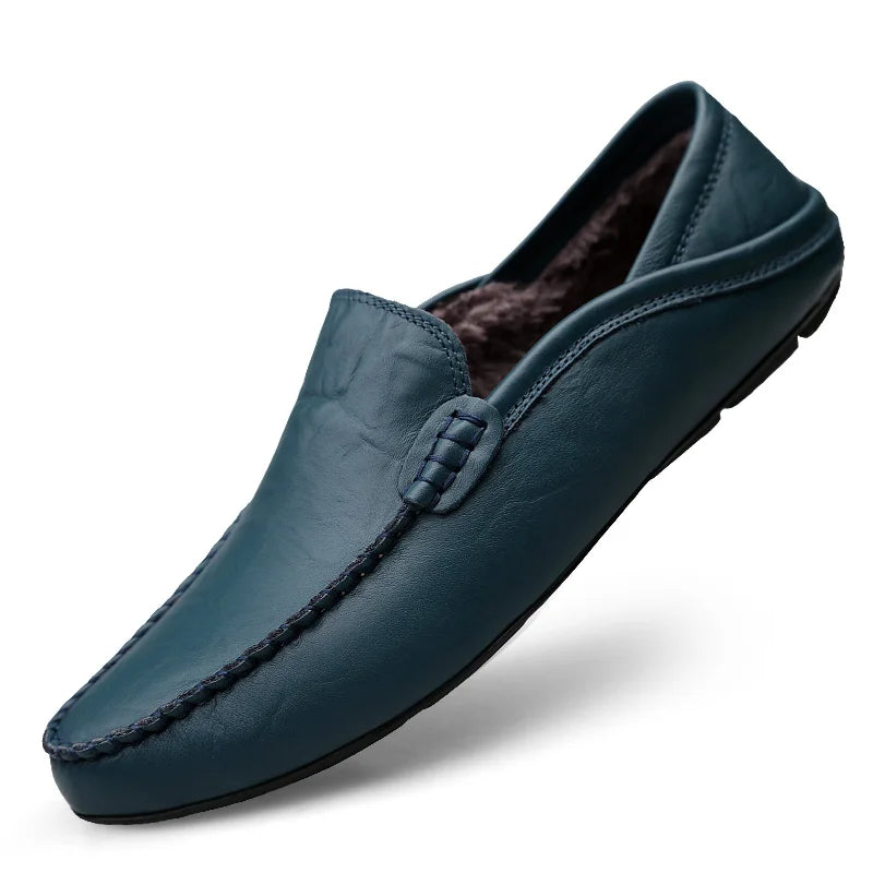 loafers shoes for  Men Casual Shoes Italian Brand Leather Loafer Slip on Men's Flats Male Driving Shoes Sneaker High-quality 、