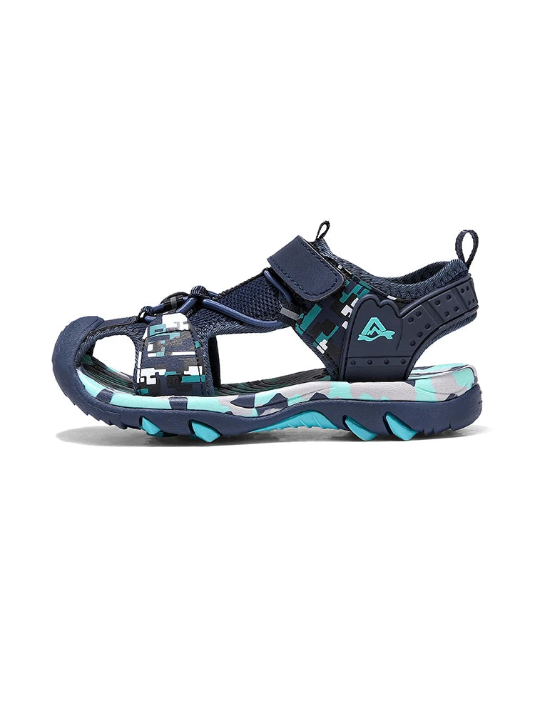 Kids Sandals Boys Breathable Anti-Slip Soft Sole Summer Beach Shoes Outdoor Lightweight Children Sandals with Adjustable Straps