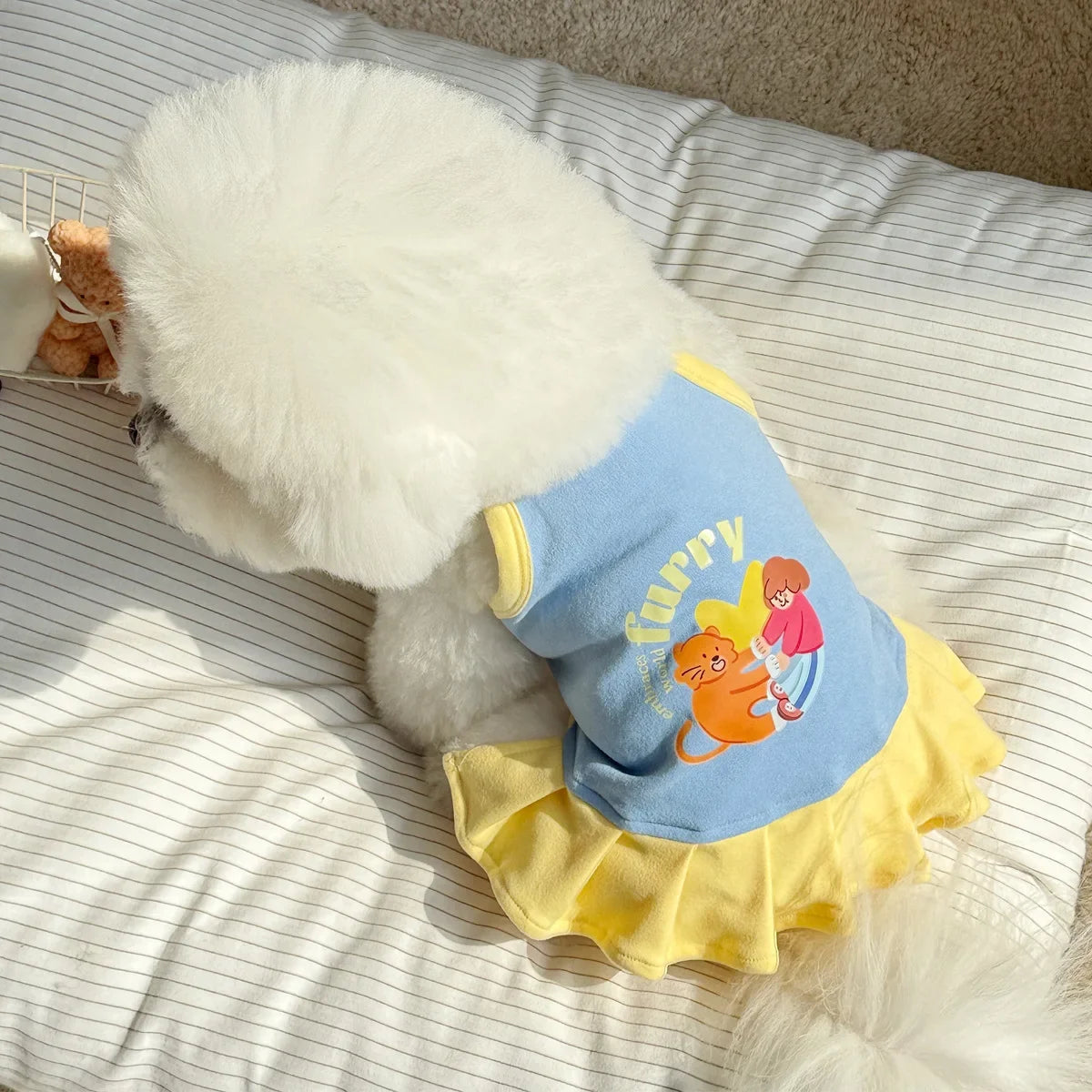 Cute Summer Pet Dog Clothes Camisole Vest Thin For Small Dog Cat Dress Printed Cute Comfortable Couple Clothing Puppy Clothes