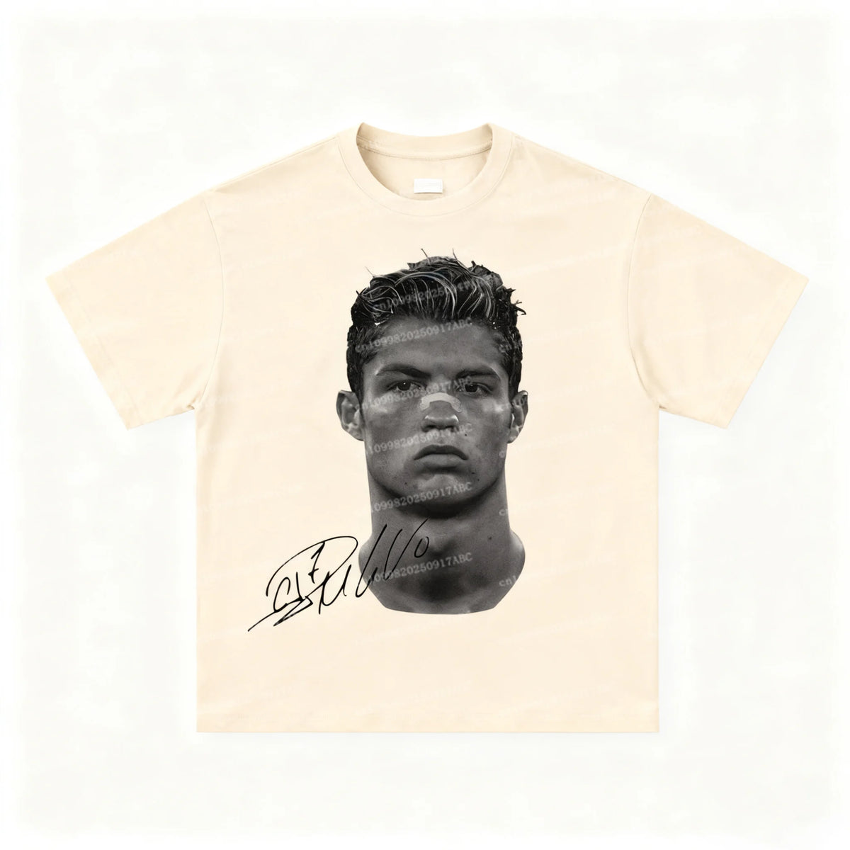Kid T-thirts Cristiano Ronaldo Pure Cotton American-style Streets Both Sexes Vintage Print Women Short-sleeved Kid T-shirt
