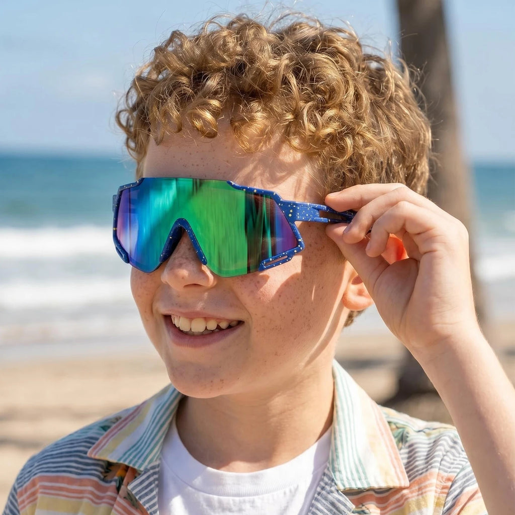 KIDS Sunglasses 3-8 Years Old Youth Goggles for Boys And Girls Outdoor Eyewear for Bicycle Road Camping Baseball Football
