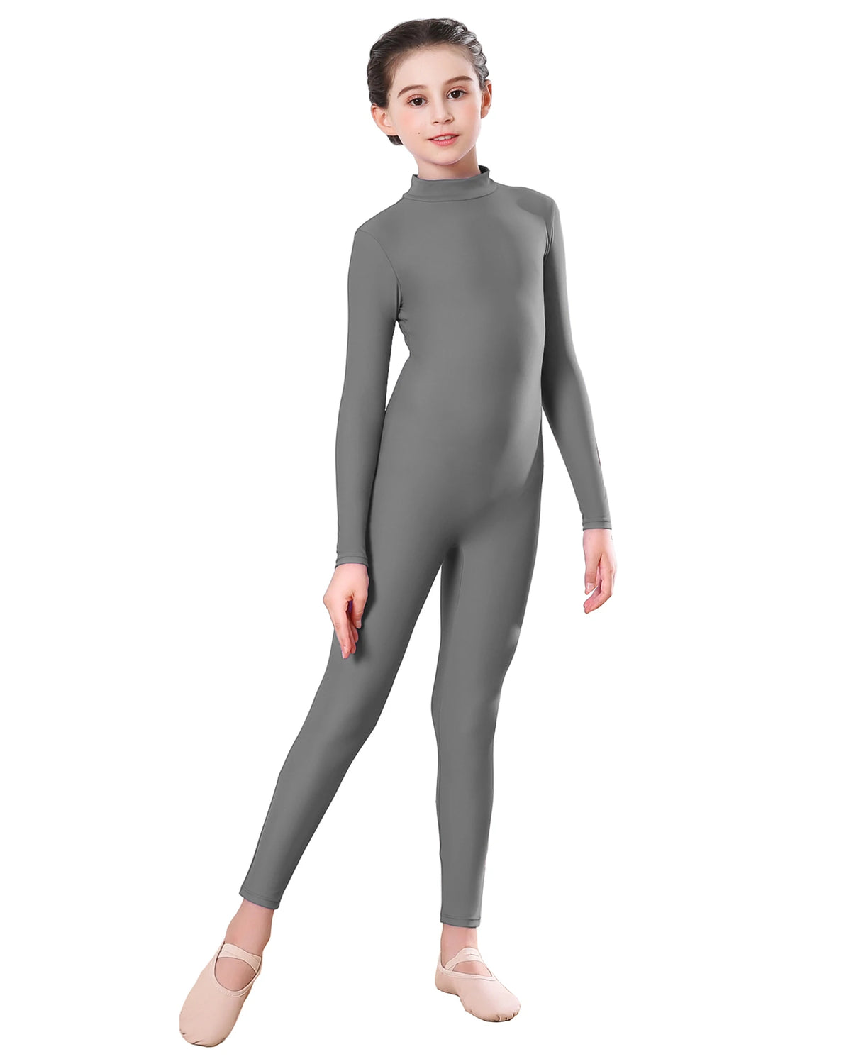 Kids Ballet Skate Dance Wear Girls Gymnastics Bodysuit  Long Sleeve Bodysuit Children Jumpsuit Wear Training Performance Wear