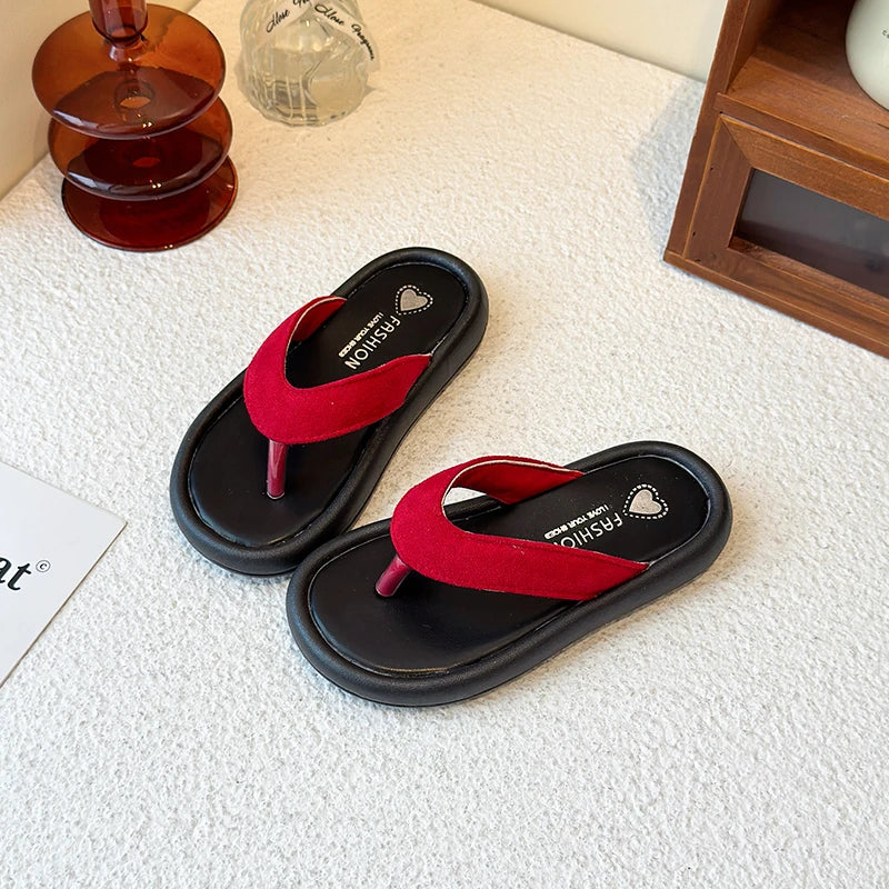 Kids Casual Sandals for Girls 2026 Summer New Toddler Beach Flip-flop Non-slip Soft Sole Lightweight Retro Kids Outdoor Slippers